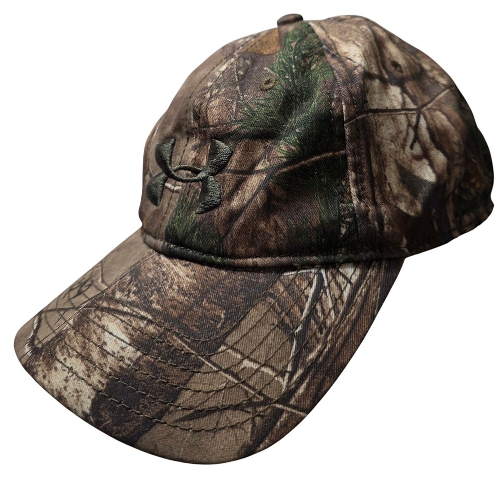 Under Armour x RealTree Camo Snapback Hunting Hat Brown OSFA Fishing Hiking Fall